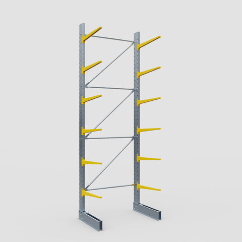 Cantilever Rack - Single Sided - Standard Duty - Powder Coated - Full Bay - Height 4500mm