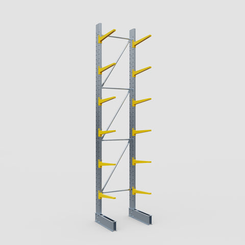 Cantilever Rack - Single Sided - Standard Duty - Powder Coated - Full Bay - Height 4500mm