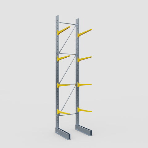 Cantilever Rack - Single Sided - Standard Duty - Powder Coated - Full Bay - Height 4500mm