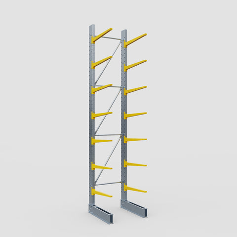 Cantilever Rack - Single Sided - Standard Duty - Powder Coated - Full Bay - Height 4500mm