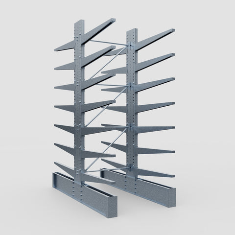 Cantilever Rack - Double Sided - Ultra Heavy Duty - Hot Dip Galvanized - Full Bay - Height 4267mm