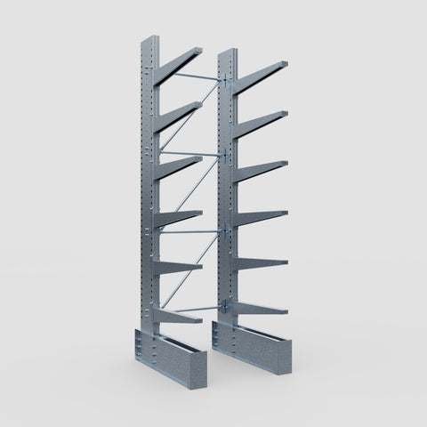 Cantilever Rack - Single Sided - Ultra Heavy Duty - Hot Dip Galvanized - Full Bay - Height 4267mm