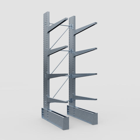 Cantilever Rack - Single Sided - Ultra Heavy Duty - Hot Dip Galvanized - Full Bay - Height 4267mm