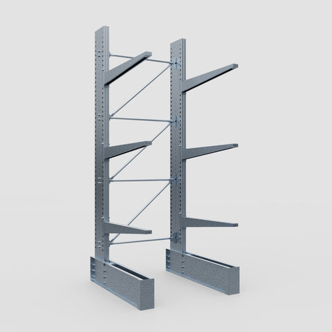 Cantilever Rack - Single Sided - Ultra Heavy Duty - Hot Dip Galvanized - Full Bay - Height 4267mm