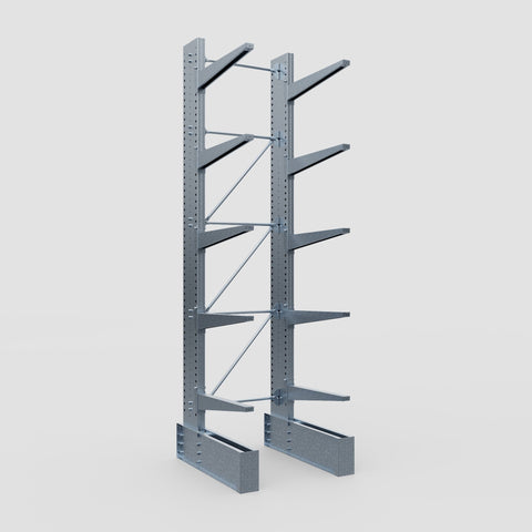 Cantilever Rack - Single Sided - Ultra Heavy Duty - Hot Dip Galvanized - Full Bay - Height 4877mm
