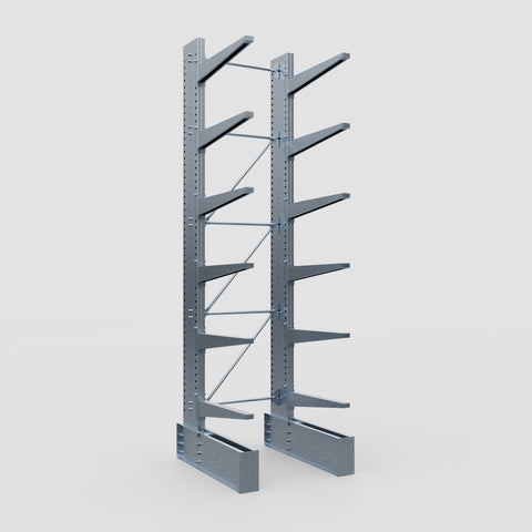 Cantilever Rack - Single Sided - Ultra Heavy Duty - Hot Dip Galvanized - Full Bay - Height 4877mm