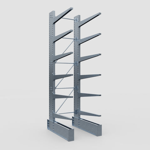 Cantilever Rack - Single Sided - Ultra Heavy Duty - Hot Dip Galvanized - Full Bay - Height 4877mm