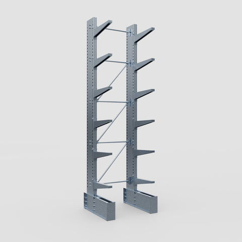 Cantilever Rack - Single Sided - Ultra Heavy Duty - Hot Dip Galvanized - Full Bay - Height 4877mm
