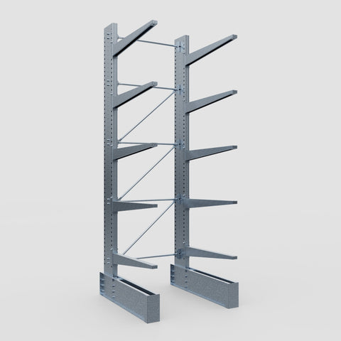 Cantilever Rack - Single Sided - Ultra Heavy Duty - Hot Dip Galvanized - Full Bay - Height 4877mm