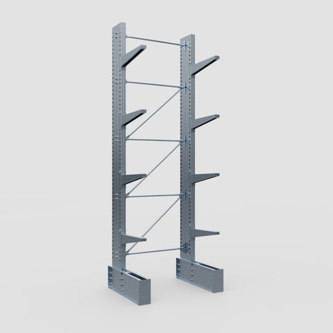 Cantilever Rack - Single Sided - Ultra Heavy Duty - Hot Dip Galvanized - Full Bay - Height 4877mm