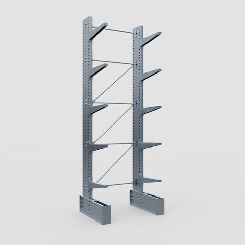 Cantilever Rack - Single Sided - Ultra Heavy Duty - Hot Dip Galvanized - Full Bay - Height 4877mm
