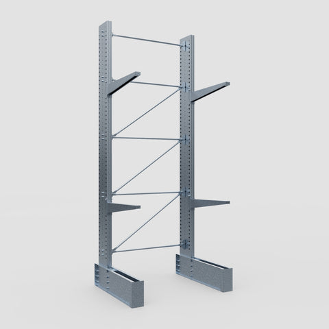Cantilever Rack - Single Sided - Ultra Heavy Duty - Hot Dip Galvanized - Full Bay - Height 4877mm