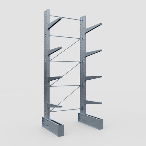 Cantilever Rack - Single Sided - Ultra Heavy Duty - Hot Dip Galvanized - Full Bay - Height 4877mm