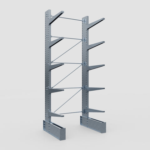 Cantilever Rack - Single Sided - Ultra Heavy Duty - Hot Dip Galvanized - Full Bay - Height 4877mm