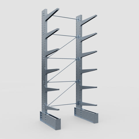 Cantilever Rack - Single Sided - Ultra Heavy Duty - Hot Dip Galvanized - Full Bay - Height 4877mm