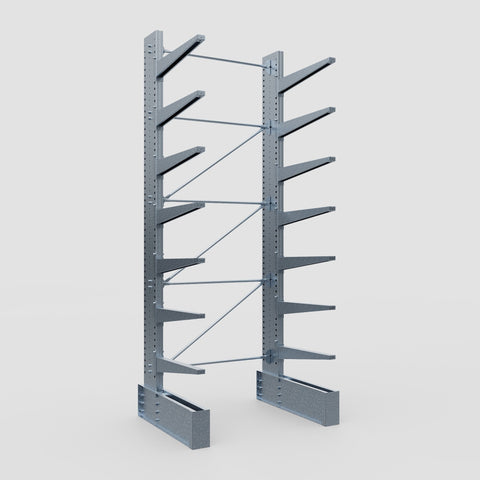 Cantilever Rack - Single Sided - Ultra Heavy Duty - Hot Dip Galvanized - Full Bay - Height 4877mm