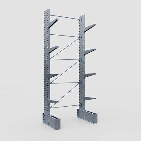 Cantilever Rack - Single Sided - Ultra Heavy Duty - Hot Dip Galvanized - Full Bay - Height 4877mm