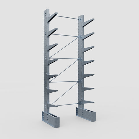 Cantilever Rack - Single Sided - Ultra Heavy Duty - Hot Dip Galvanized - Full Bay - Height 4877mm