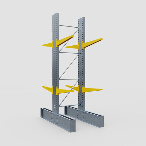 Cantilever Rack - Double Sided - Ultra Heavy Duty - Powder Coated - Full Bay - Height 4267mm