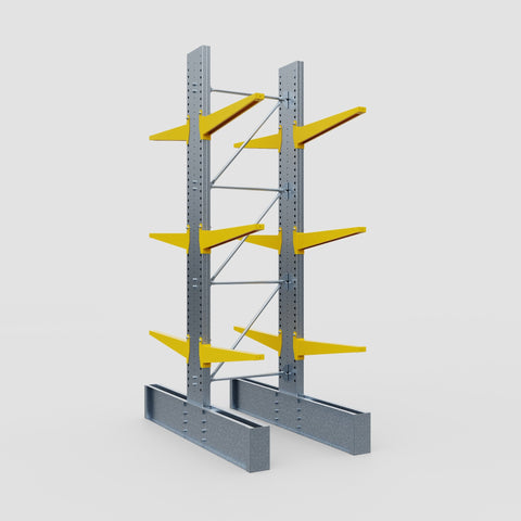 Cantilever Rack - Double Sided - Ultra Heavy Duty - Powder Coated - Full Bay - Height 4267mm