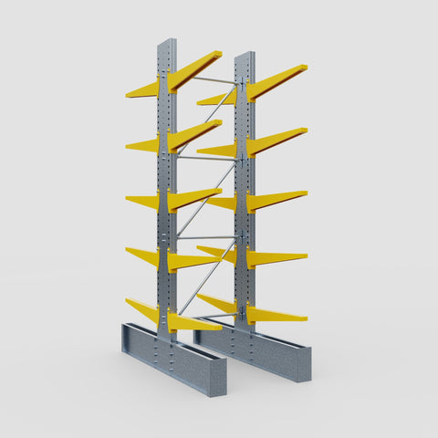 Cantilever Rack - Double Sided - Ultra Heavy Duty - Powder Coated - Full Bay - Height 4267mm