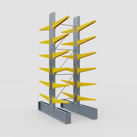 Cantilever Rack - Double Sided - Ultra Heavy Duty - Powder Coated - Full Bay - Height 4267mm