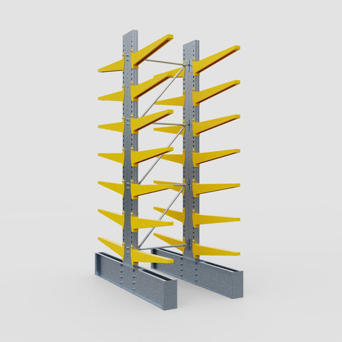Cantilever Rack - Double Sided - Ultra Heavy Duty - Powder Coated - Full Bay - Height 4267mm