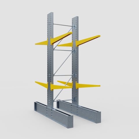 Cantilever Rack - Double Sided - Ultra Heavy Duty - Powder Coated - Full Bay - Height 4267mm