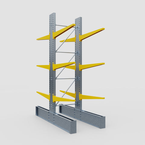 Cantilever Rack - Double Sided - Ultra Heavy Duty - Powder Coated - Full Bay - Height 4267mm