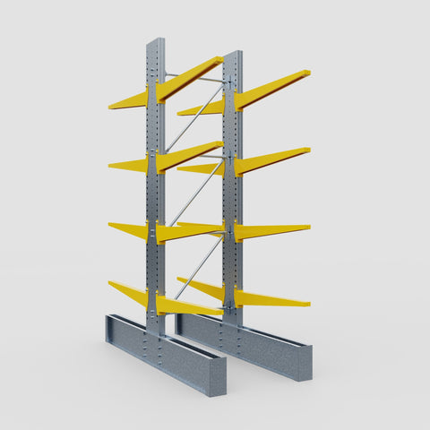 Cantilever Rack - Double Sided - Ultra Heavy Duty - Powder Coated - Full Bay - Height 4267mm
