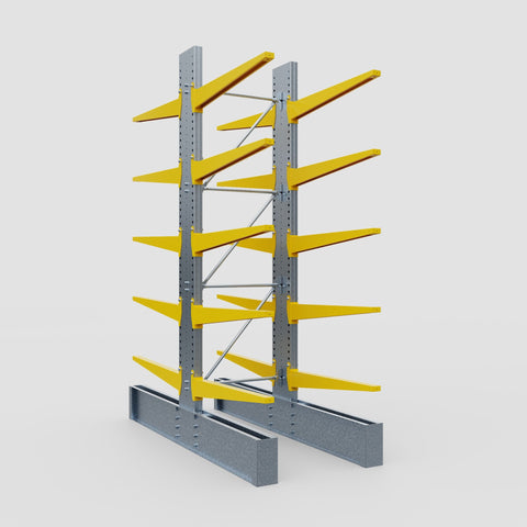 Cantilever Rack - Double Sided - Ultra Heavy Duty - Powder Coated - Full Bay - Height 4267mm