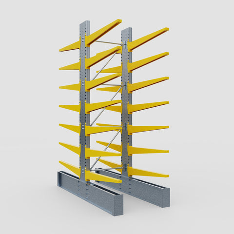 Cantilever Rack - Double Sided - Ultra Heavy Duty - Powder Coated - Full Bay - Height 4267mm