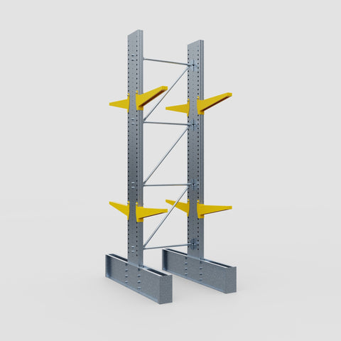 Cantilever Rack - Double Sided - Ultra Heavy Duty - Powder Coated - Full Bay - Height 4267mm