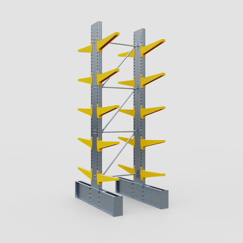Cantilever Rack - Double Sided - Ultra Heavy Duty - Powder Coated - Full Bay - Height 4267mm
