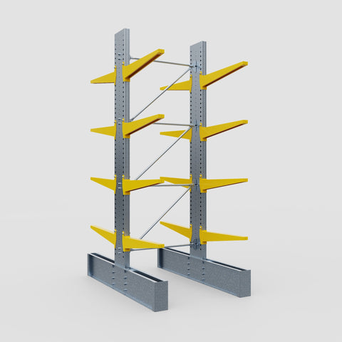 Cantilever Rack - Double Sided - Ultra Heavy Duty - Powder Coated - Full Bay - Height 4267mm