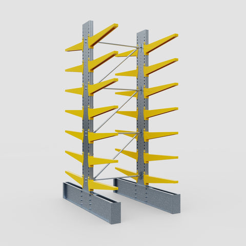 Cantilever Rack - Double Sided - Ultra Heavy Duty - Powder Coated - Full Bay - Height 4267mm
