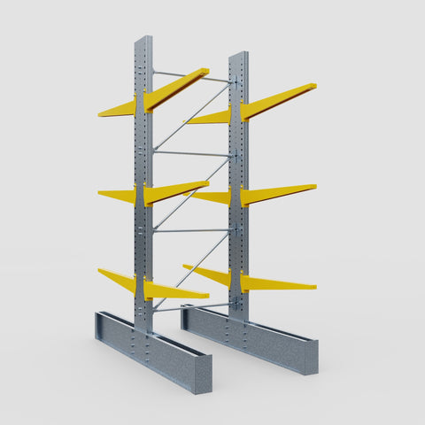 Cantilever Rack - Double Sided - Ultra Heavy Duty - Powder Coated - Full Bay - Height 4267mm