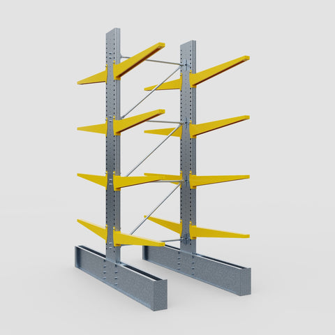 Cantilever Rack - Double Sided - Ultra Heavy Duty - Powder Coated - Full Bay - Height 4267mm