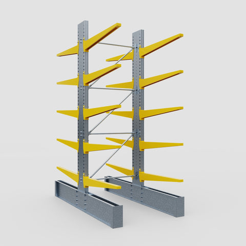 Cantilever Rack - Double Sided - Ultra Heavy Duty - Powder Coated - Full Bay - Height 4267mm