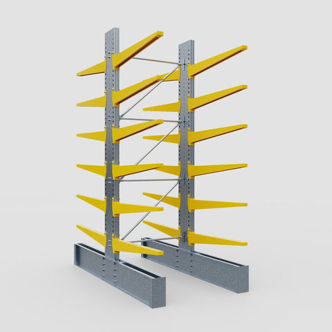 Cantilever Rack - Double Sided - Ultra Heavy Duty - Powder Coated - Full Bay - Height 4267mm