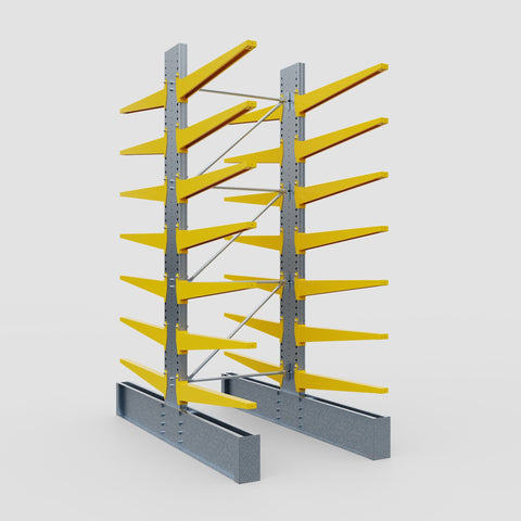Cantilever Rack - Double Sided - Ultra Heavy Duty - Powder Coated - Full Bay - Height 4267mm