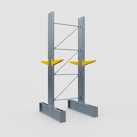 Cantilever Rack - Double Sided - Ultra Heavy Duty - Powder Coated - Full Bay - Height 4267mm