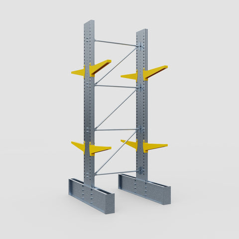 Cantilever Rack - Double Sided - Ultra Heavy Duty - Powder Coated - Full Bay - Height 4267mm