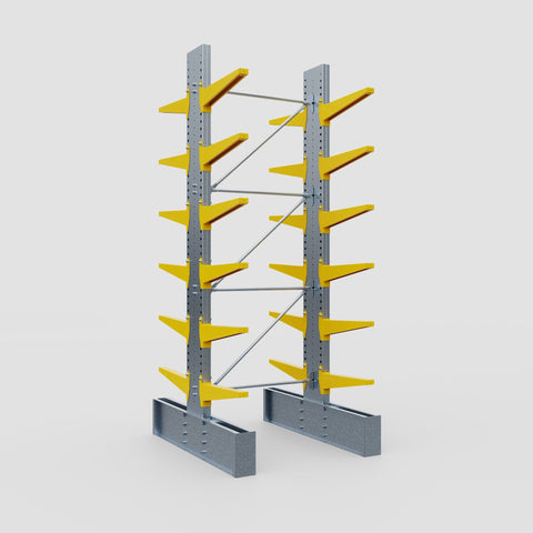 Cantilever Rack - Double Sided - Ultra Heavy Duty - Powder Coated - Full Bay - Height 4267mm