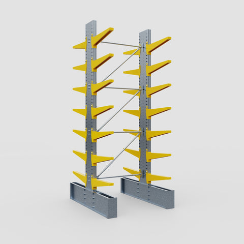 Cantilever Rack - Double Sided - Ultra Heavy Duty - Powder Coated - Full Bay - Height 4267mm