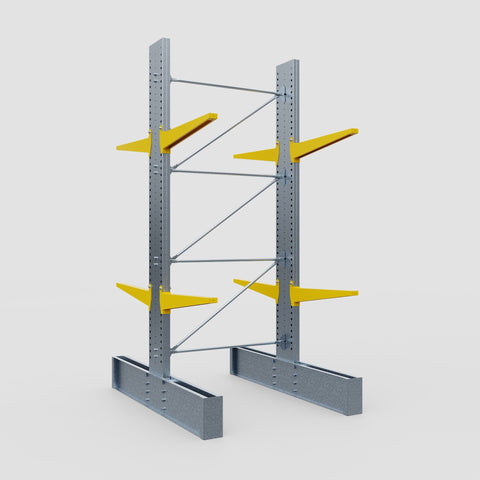 Cantilever Rack - Double Sided - Ultra Heavy Duty - Powder Coated - Full Bay - Height 4267mm