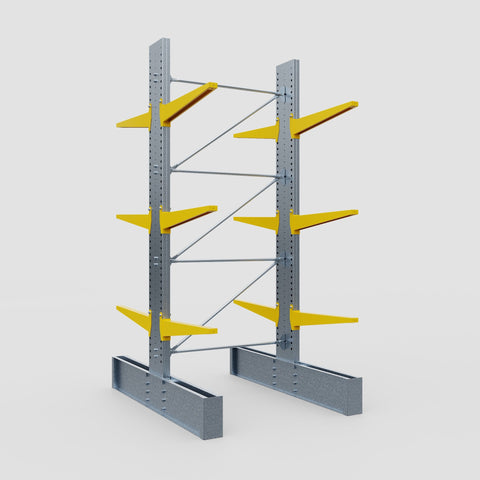 Cantilever Rack - Double Sided - Ultra Heavy Duty - Powder Coated - Full Bay - Height 4267mm