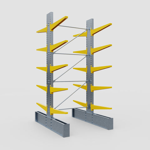 Cantilever Rack - Double Sided - Ultra Heavy Duty - Powder Coated - Full Bay - Height 4267mm