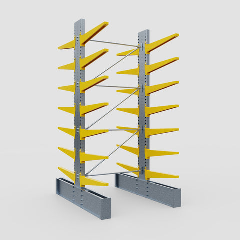 Cantilever Rack - Double Sided - Ultra Heavy Duty - Powder Coated - Full Bay - Height 4267mm