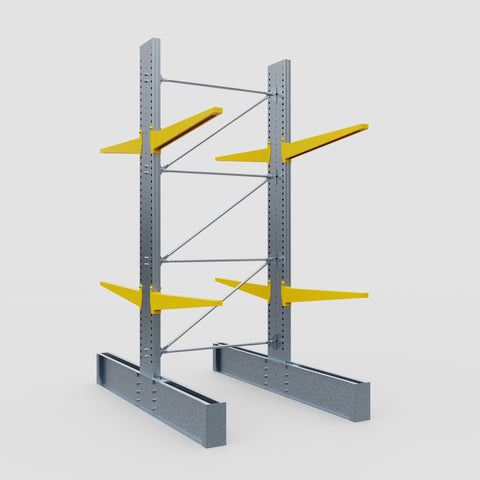 Cantilever Rack - Double Sided - Ultra Heavy Duty - Powder Coated - Full Bay - Height 4267mm